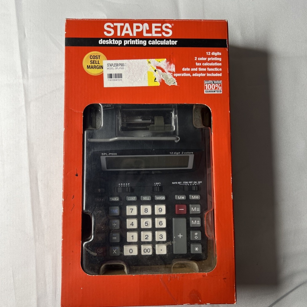 Staples SPL-P500 Desktop Printing Scientific Calculator - New In Box